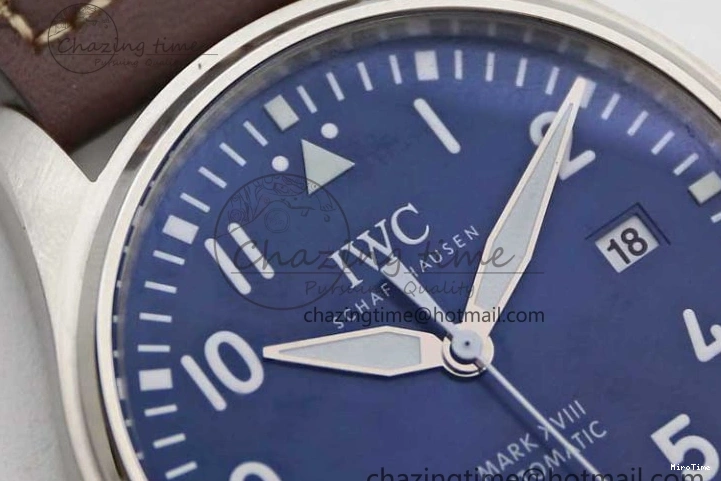 MIROTIME 0416 Mark XVIII IW327010 SS M+F 1:1 Best Edition Blue Dial on Brown Leather Strap A Resilient 7051